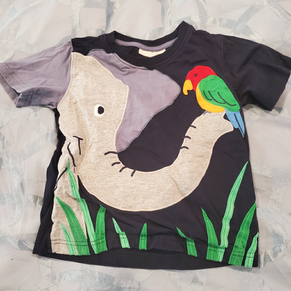 Elephant and Parrot Tshirt Jojo Maman Bebe